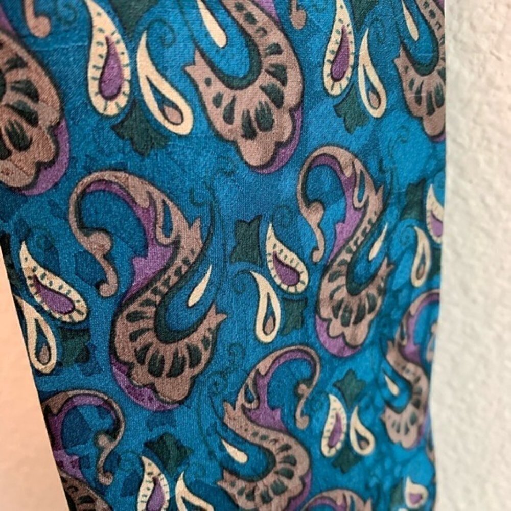 Christian Dior Paisley Silk Neckwear Tie Vintage - Picture 5 of 8